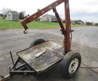 yard trailer with hoist